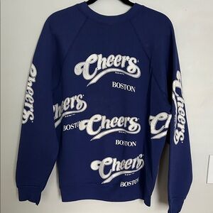Cheers Boston Vintage Blue Sweater